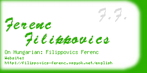 ferenc filippovics business card